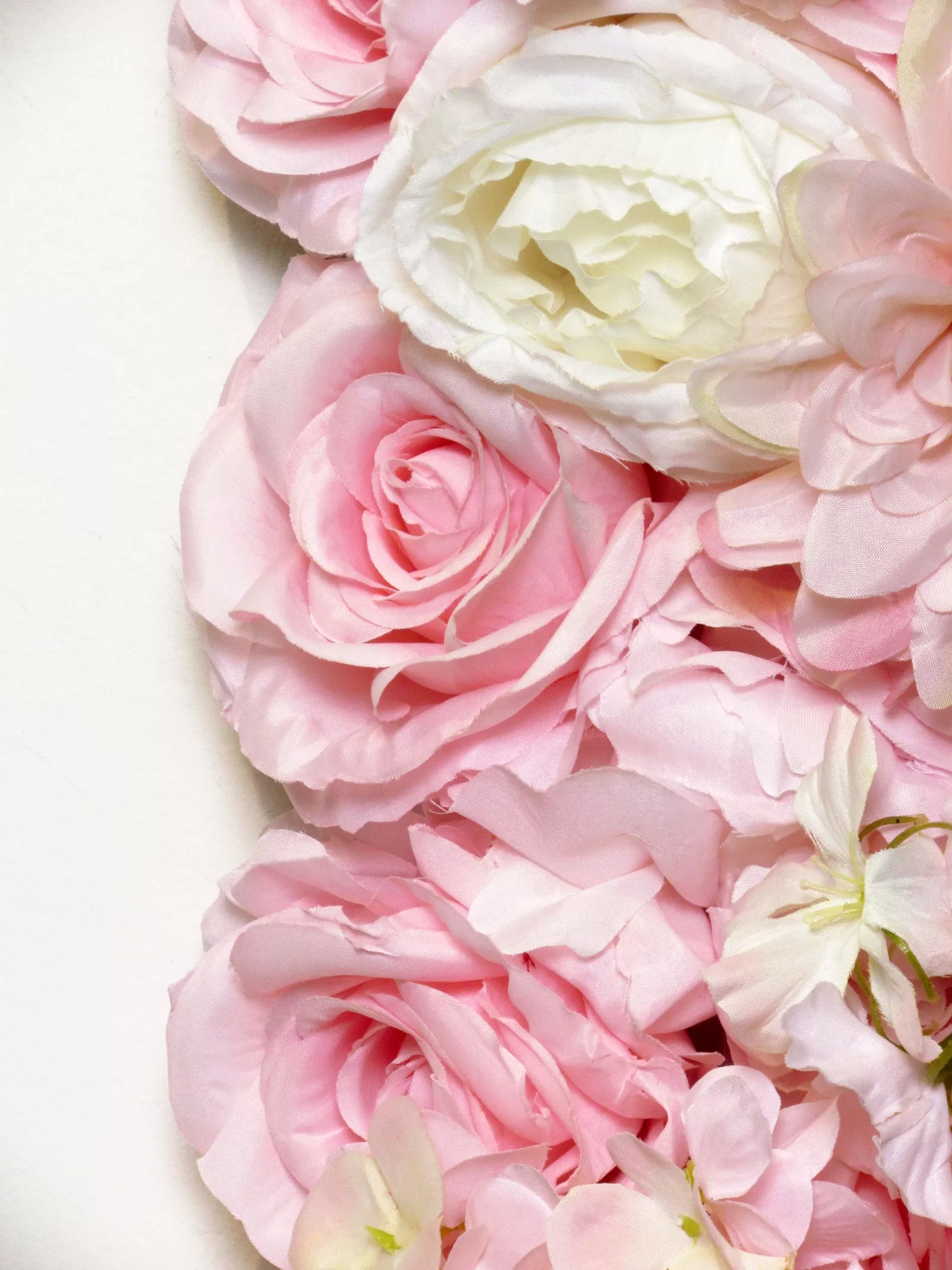 Kunstblumen Paneele - Hell Rosa - 50x50cm