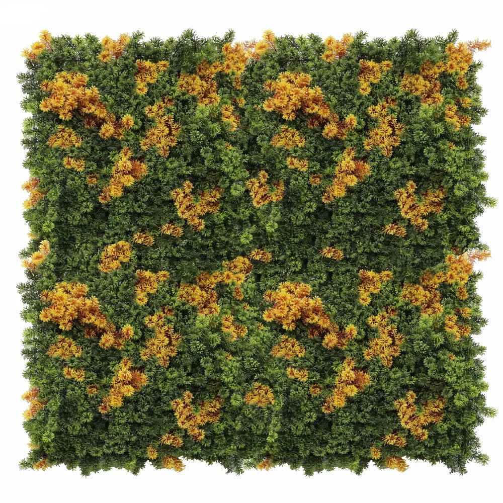 Künstliche Flechtenfliesen Nordischen Flechten - Grün & Orange - 100x100cm