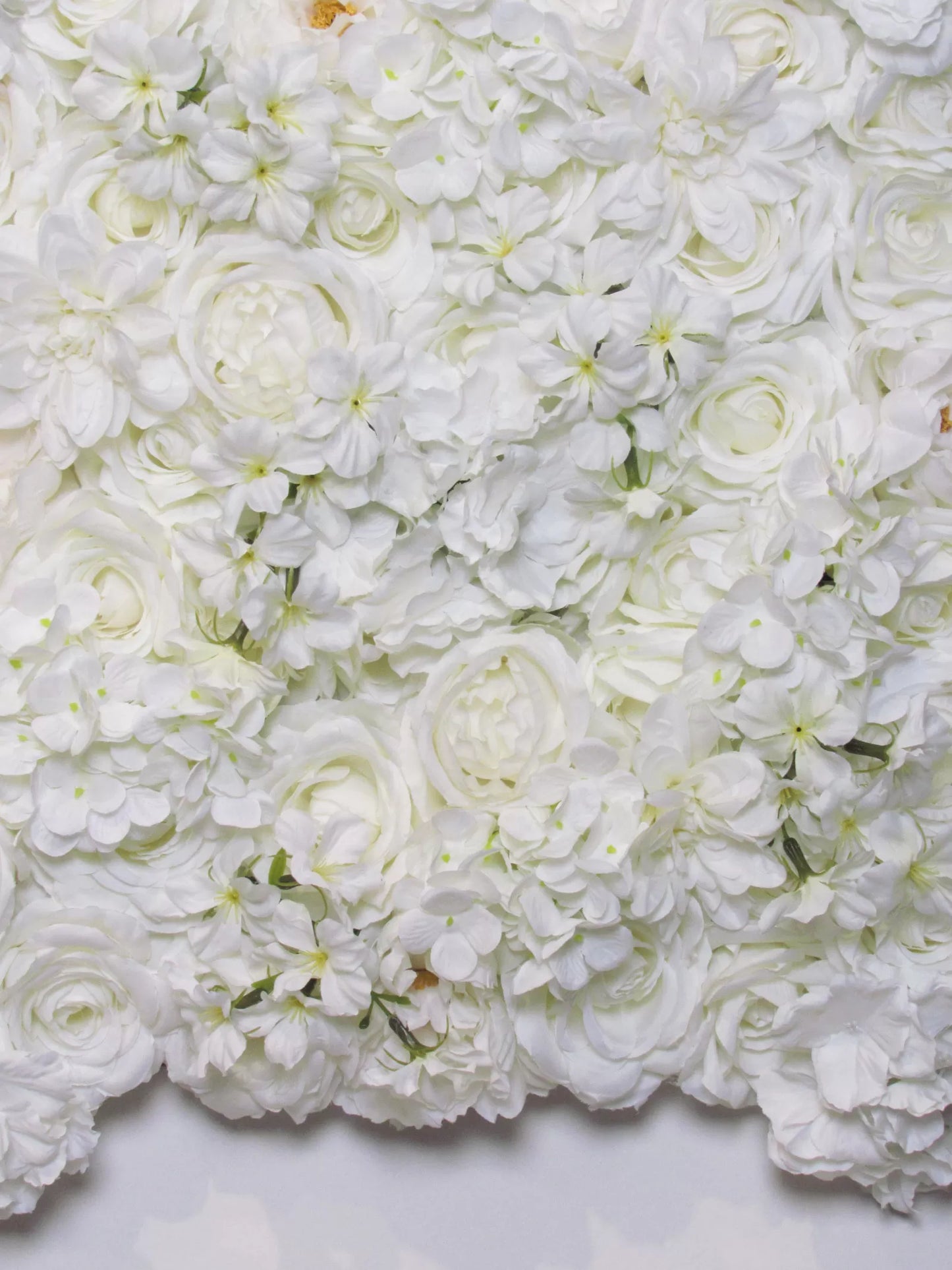 Kunstblumen Paneele - Weiße Blumen - 50x50cm